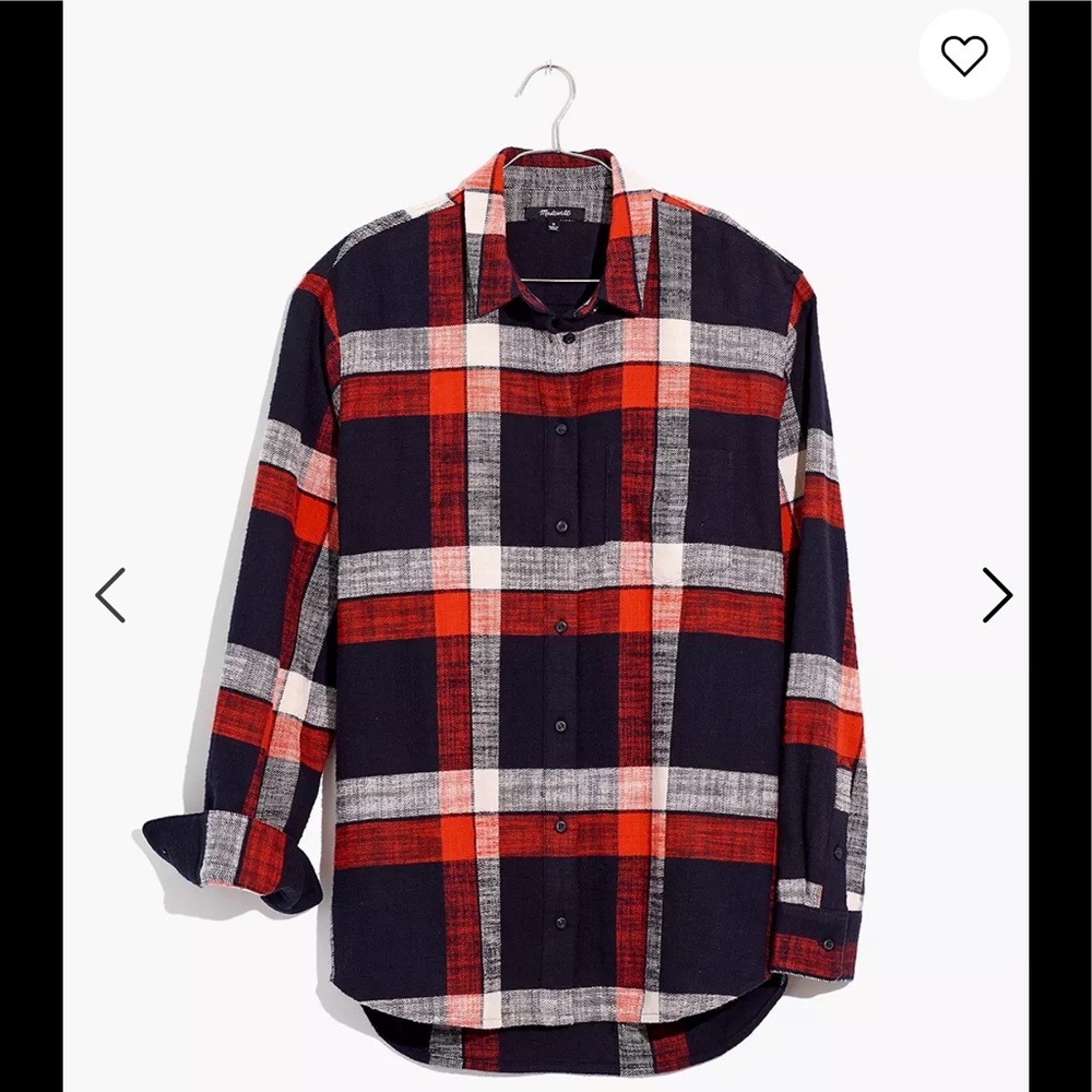 Madewell Oversized Ex-Boyfriend shirt in check